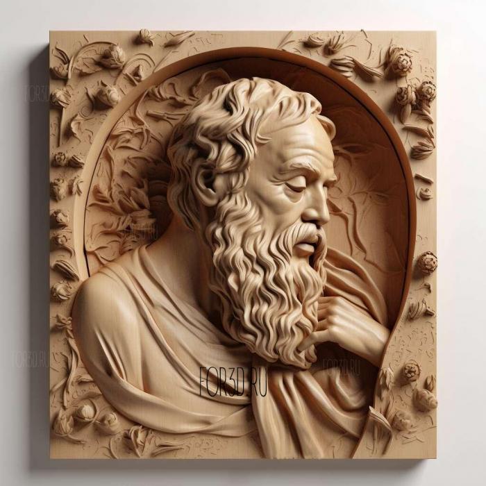 Socrates Type B 4 stl model for CNC